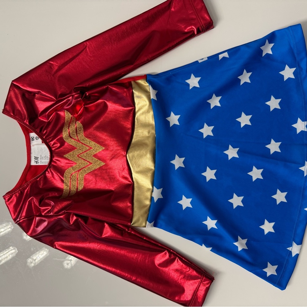 DC Superhero Costume - Red, Blue, and Gold
